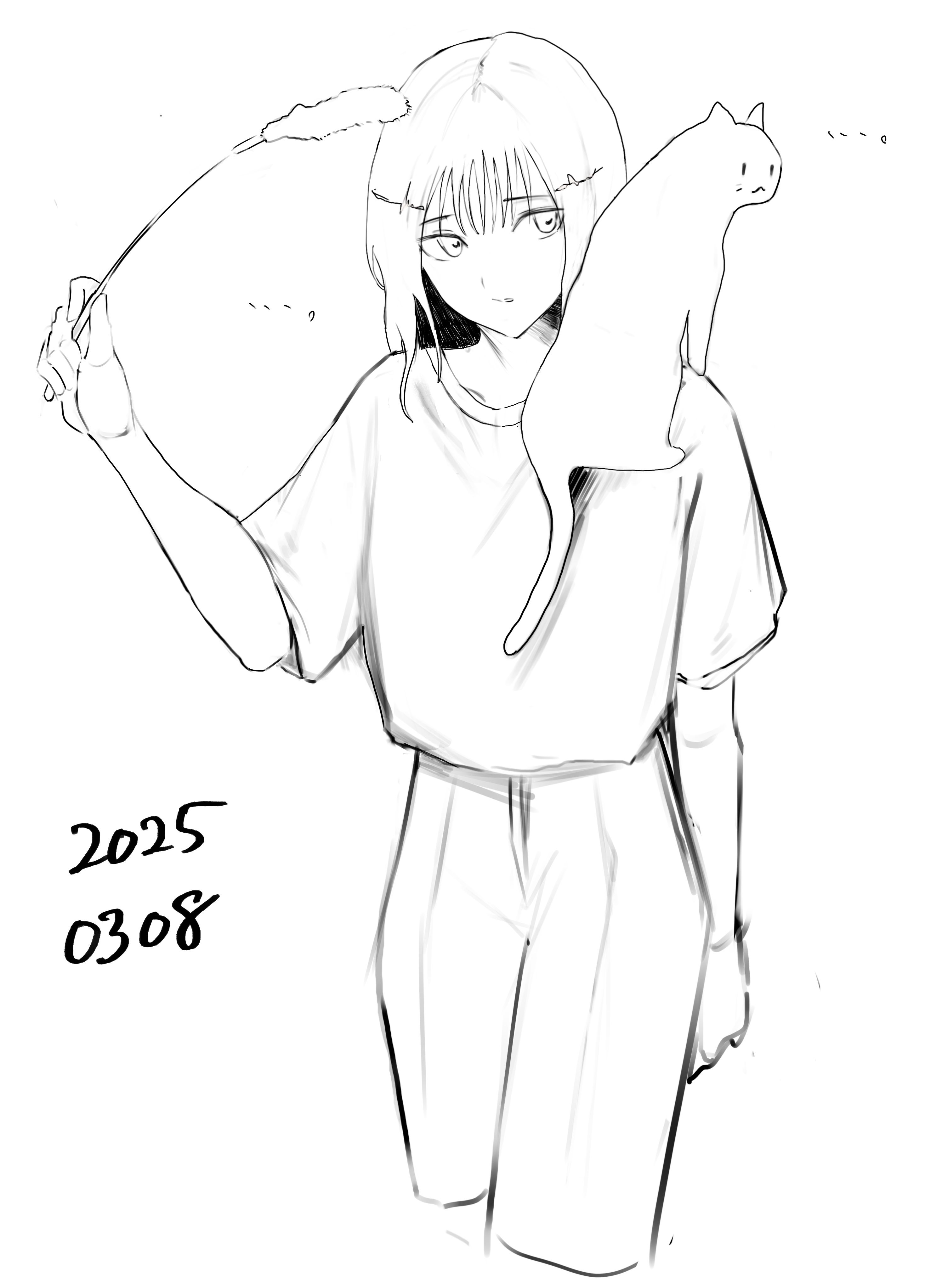 落書き：人猫(じゃらし)
